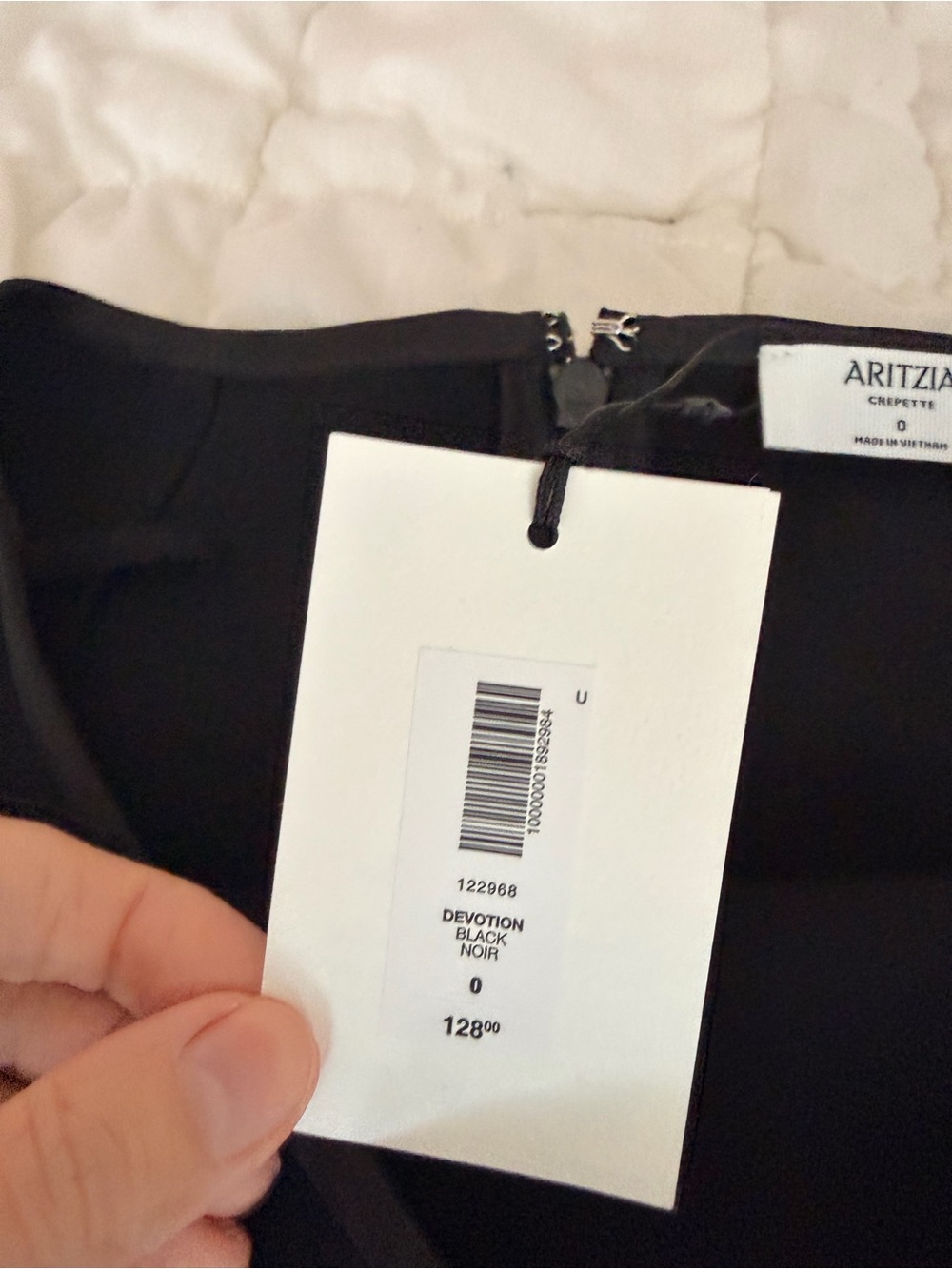 Aritzia Devotion Black Crepe Midi Skirt